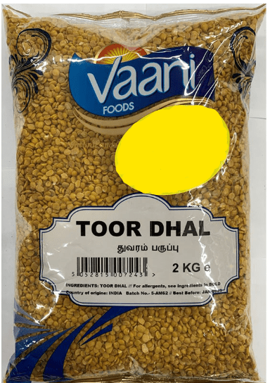 VAANI FOOD TOOR DHAL 2KG - VAANI