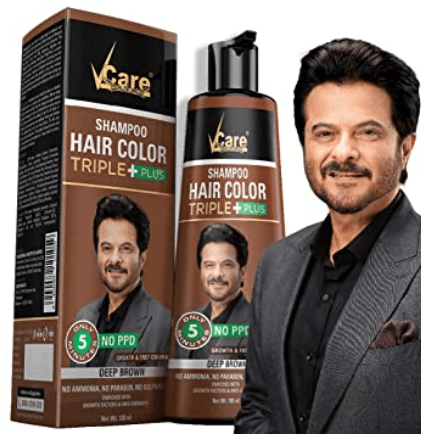 VCARE SHAMPOO HAIR COLOR DEEP BROWN - 180ML - VCARE