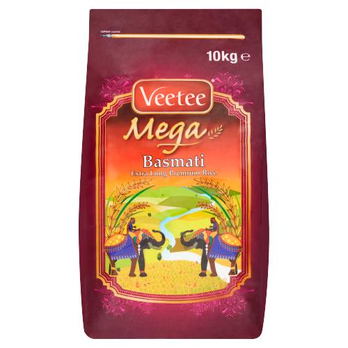 VEETEE MEGA BASMATI EXTRA LONG PREMIUM RICE - 10KG - VEETEE