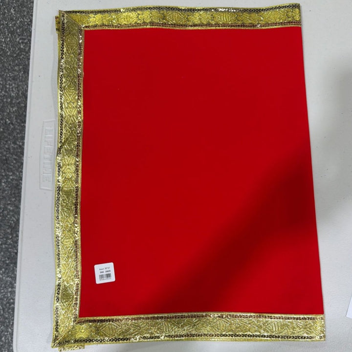 Velvet Plain Aasan - 18x27 - ALLI BHAVAN