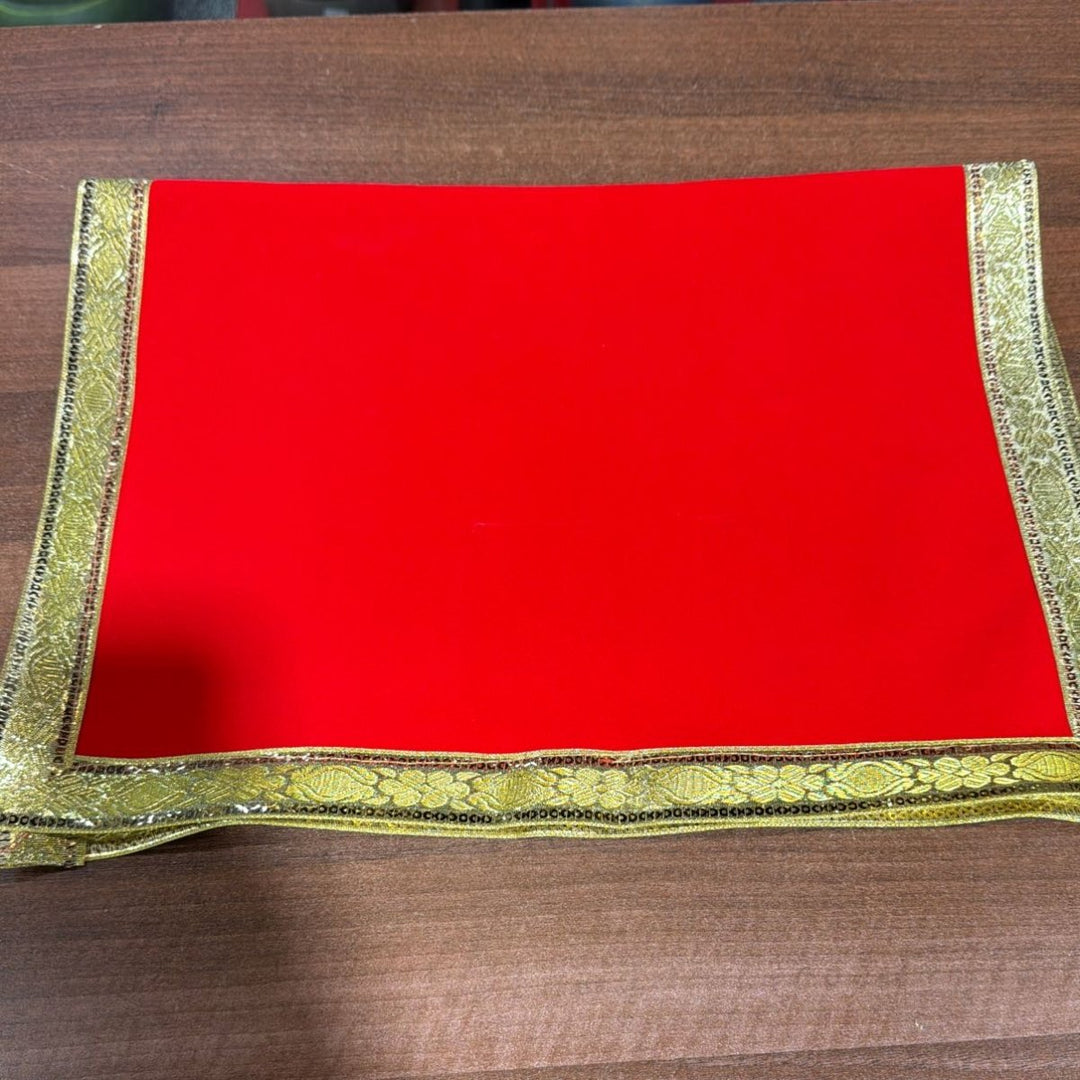 Velvet Plain Aasan - 18x27 - ALLI BHAVAN