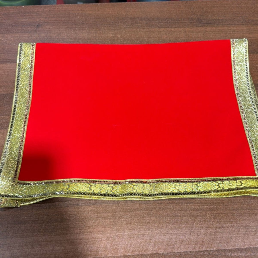 Velvet Plain Aasan - 18x27 - ALLI BHAVAN