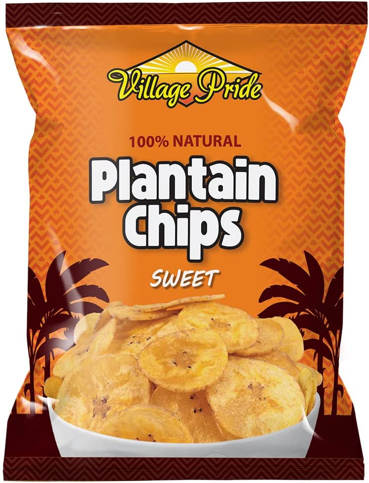 VILLAGE PRIDE PLANTAIN CHIPS SWEET - 75G - VILLAGE PRIDE