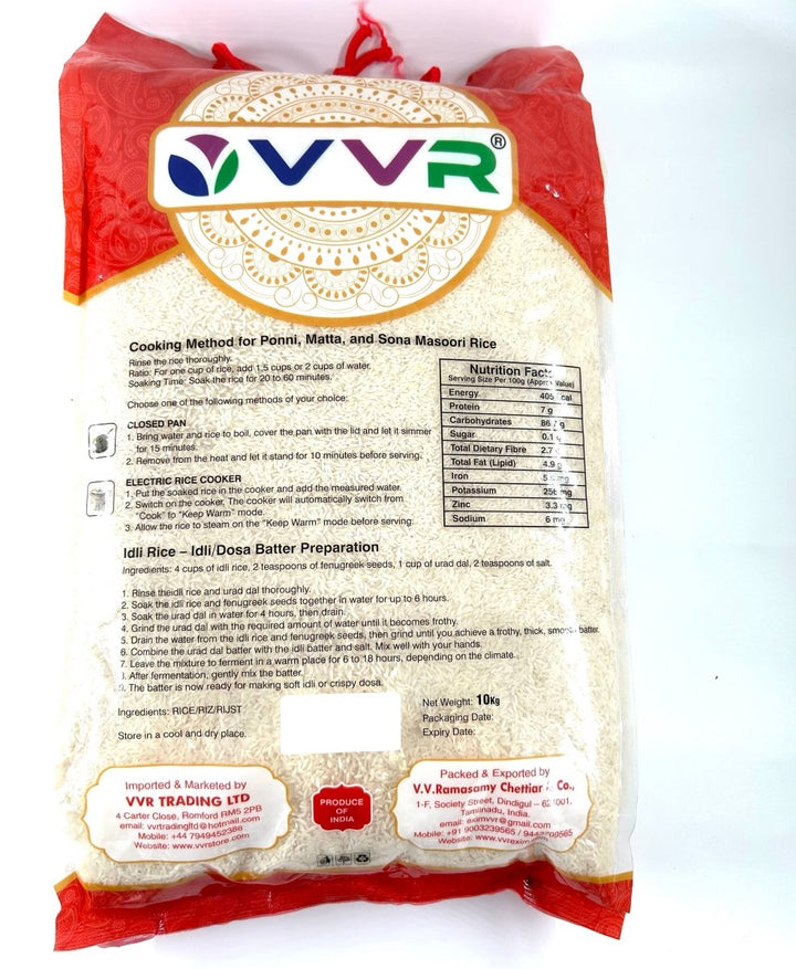 VVR VILLAGE HARVEST SONA MASOORI RICE - 10KG - VVR