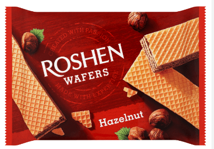 Wafers With Hazelnut Flavour, Roshen 72g (SOB) - Branded