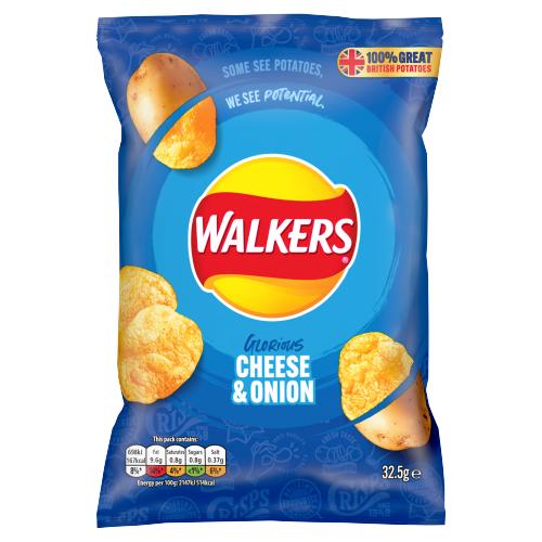 WALKERS CHEESE & ONION (BULK DEAL ONLY) - 32.5G - WALKERS