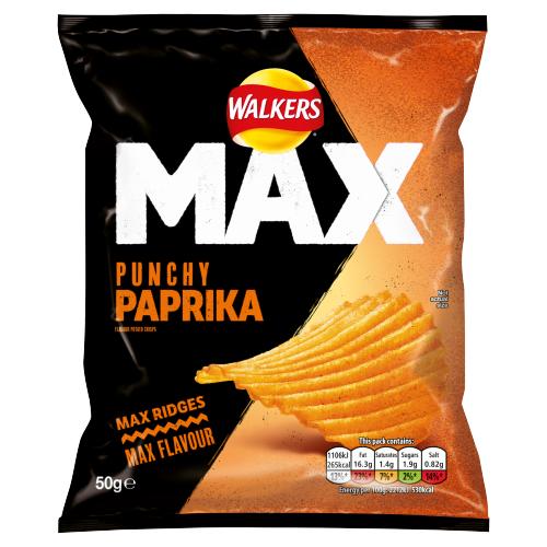 WALKERS MAX PAPRIKA - 50G - WALKERS