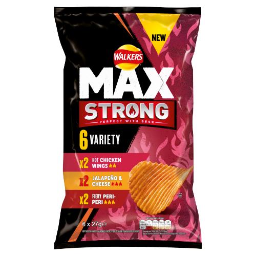 WALKERS MAX STRONG VARIETY 6PK - 27G - WALKERS