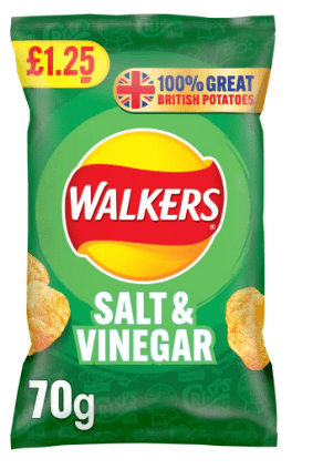 WALKERS SALT & VINEGAR - 70G - WALKERS