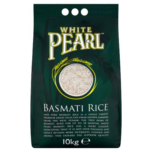 WHITE PEARL BASMATI RICE - 10KG - WHITE PEARL