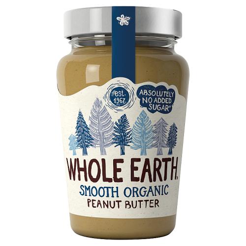 WHOLE EARTH ORGANIC SMOOTH PEANUT BUTTER - 340G - WHOLE EARTH