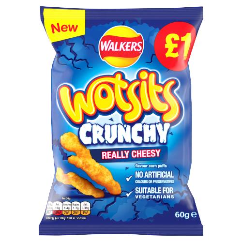 WOTSITS CRUNCHY CHEESE - 60G - WOTSITS