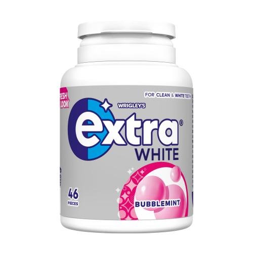 WRIGLEY EXTRA WHITE BUBBLEMINT BOTTLE - 46PCE - WRIGLEY