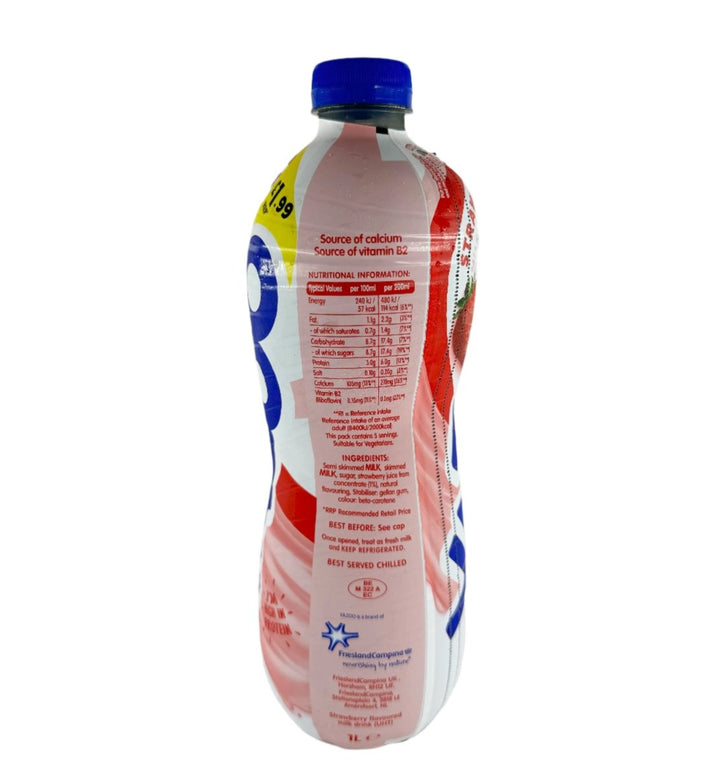 YAZOO STRAWBERRY MILK DRINK - 1LTR - YAZOO