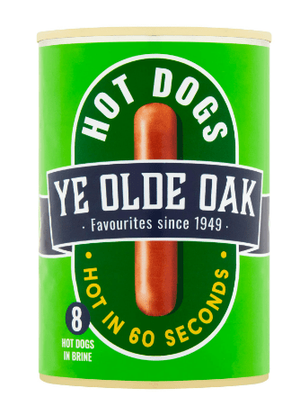 YE OLDE OAK 8 HOT DOGS IN BRINE - 400G - OLDE OAK