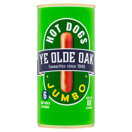 YE OLDE OAK JUMBO HOTDOGS 6'S - 560G - OLDE OAK