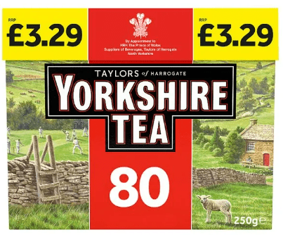 YORKSHIRE TEA BAGS - 80S - YORK TEA