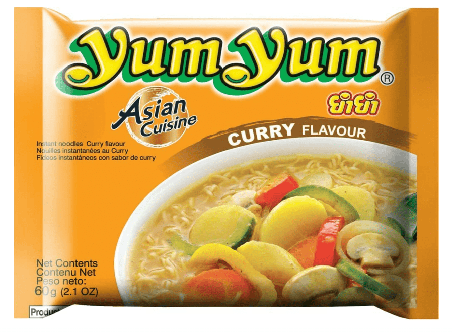 YUM YUM INSTANT NOODLES CURRY FLAVOUR - 5X60G - YUM YUM