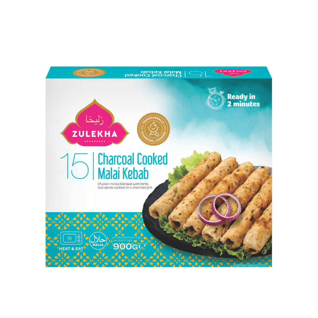 ZULEKHA CHARCOAL MALAI CHICKEN KEBAB - 900G - ZULEKHA