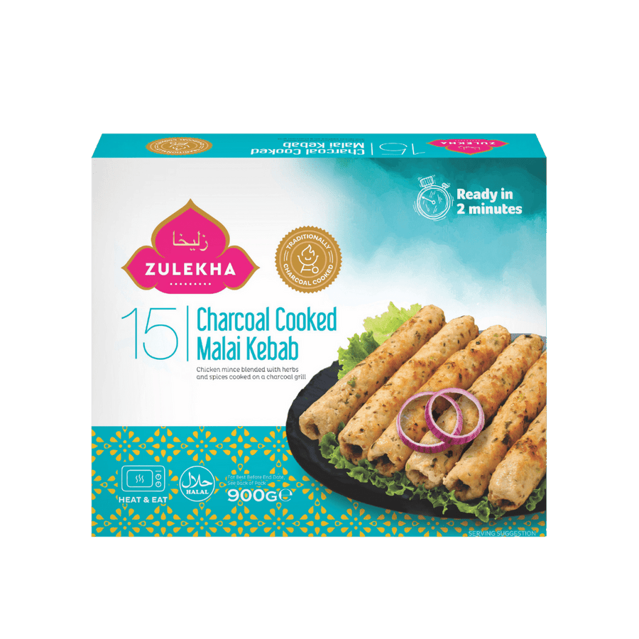 ZULEKHA CHARCOAL MALAI CHICKEN KEBAB - 900G - ZULEKHA