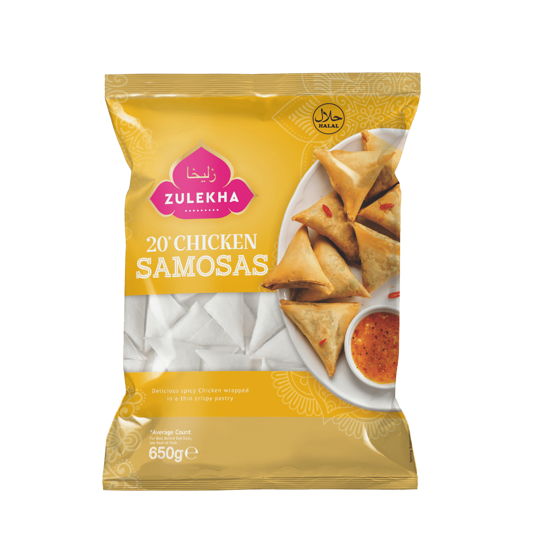 ZULEKHA CHICKEN SAMOSA 20PCS - 650G - ZULEKHA