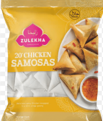 ZULEKHA CHICKEN SAMOSA 50 PCS - 1.6KG - ZULEKHA