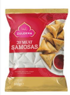 ZULEKHA MEAT SAMOSA 20 PCS - 650G - ZULEKHA