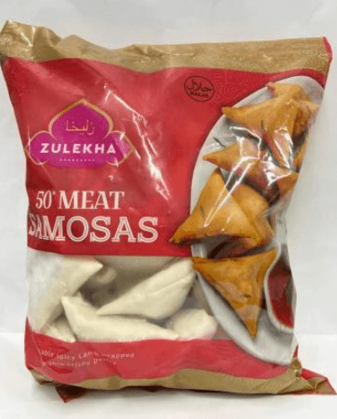 ZULEKHA MEAT SAMOSA 50 PCS - 1.6KG - ZULEKHA