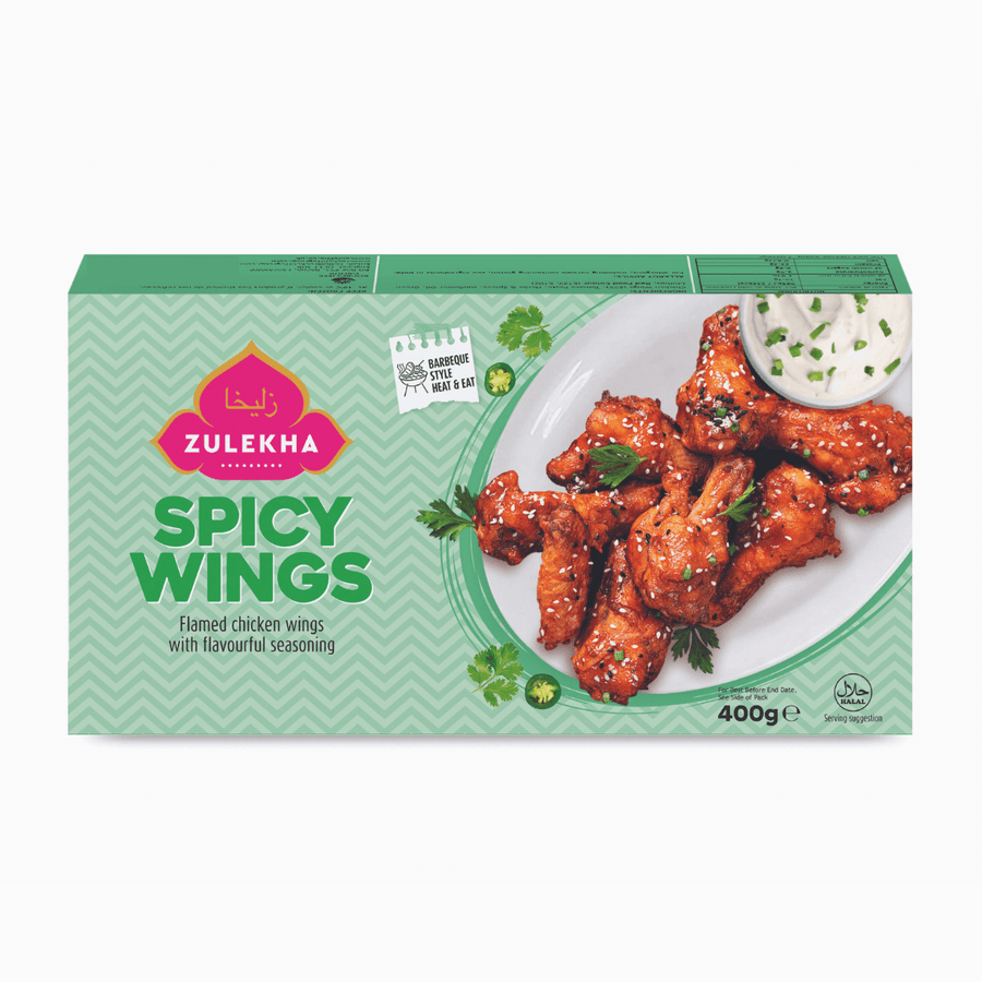 ZULEKHA SPICY CHICKEN WINGS - 400G - ZULEKHA