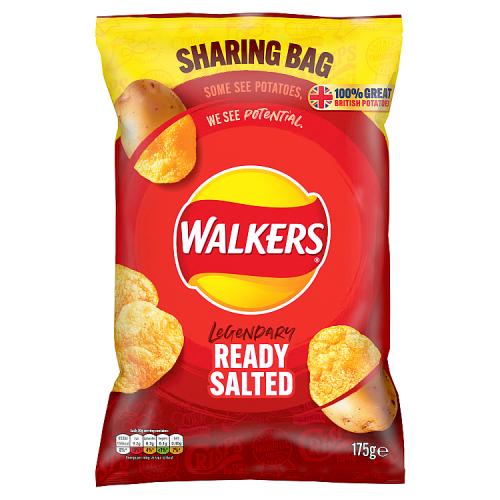 WALKERS READY SALTED - 175G