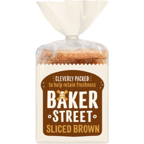 BAKER STREET SLICED BROWN BREAD - 600G