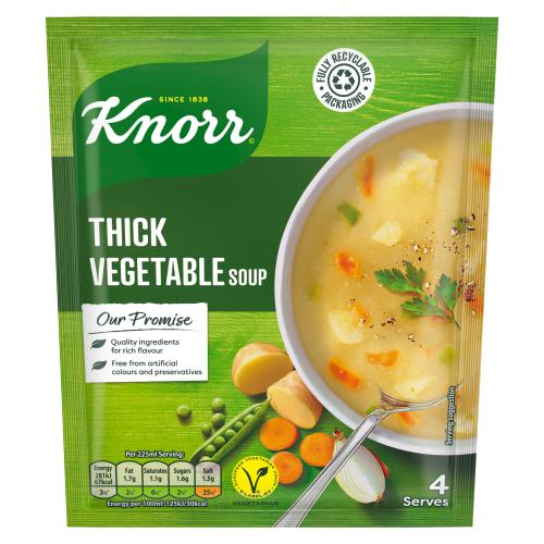 KNORR THICK VEGETABLE PACKET SOUP - 75G
