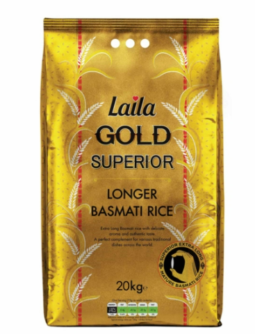LAILA GOLD BASMATI RICE - 20KG