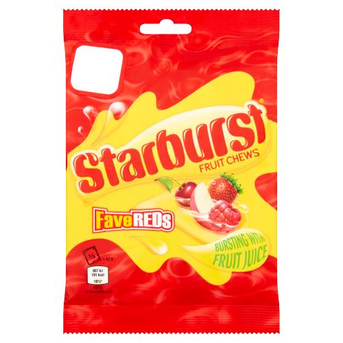STARBURST FAVE REDS FRUIT CHEWS - 141G