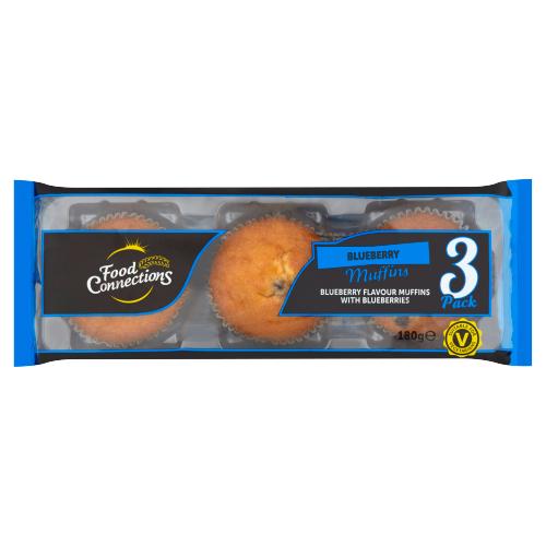 FOOD CONNECTIONS BLUEBERY MUFFIN - 3PK
