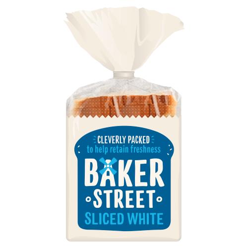 BAKER ST WHITE SLICED LOAF - 550G