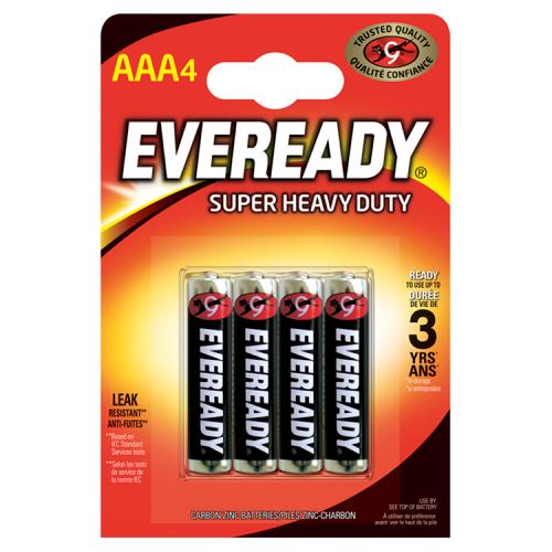 EVEREADY SUPER HEAVY DUTY AAA FSB4 - 4PK