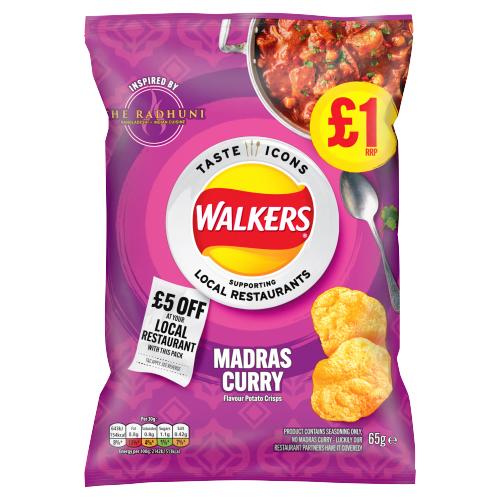 WALKERS ICONS MADRAS - 65G