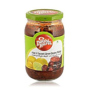DOUBLE HORSE HOT AND SWEET LIME PICKLE - 400G