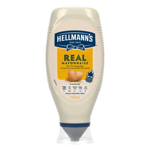 HELLMANNS REAL MAYONNAISE SQUEEZY - 750ML