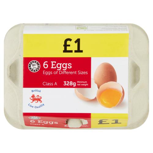 EURO SHOPPER CLASS A 6 EGGS OF DIFFERENT SIZES - 328G