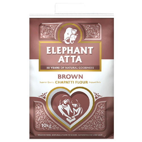 ELEPHANT ATTA BROWN CHAPATTI FLOUR - 10KG