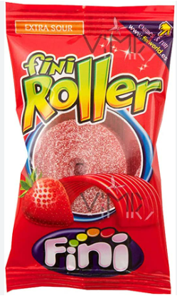 FINI EXTRA SOUR STRAWBERRY ROLLER - 20G