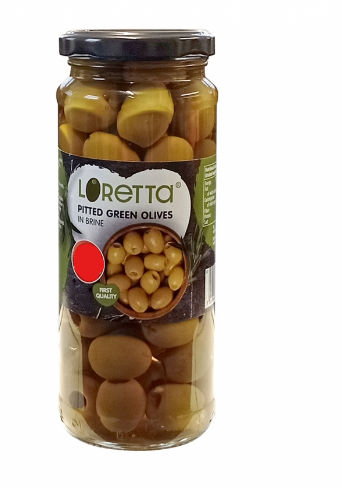 LORETTA PITTED GREEN OLIVES - 935G