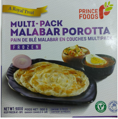 PRINCE FOODS MULTI PACK MALABAR POROTTA - 900G