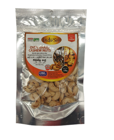 INDU SRI OVEN BAKED CASHEW NUTS - 100G