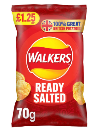 WALKERS READY SALTED - 70G