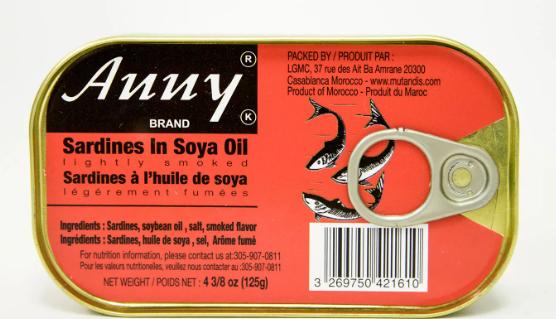ANNY SARDINES IN SOYA OIL - 125G
