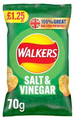 WALKERS SALT & VINEGAR - 70G