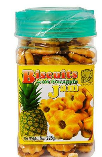 CHANG COCONUT BISCUITS WITH PINEAPPLE JAM FILLING - 225G